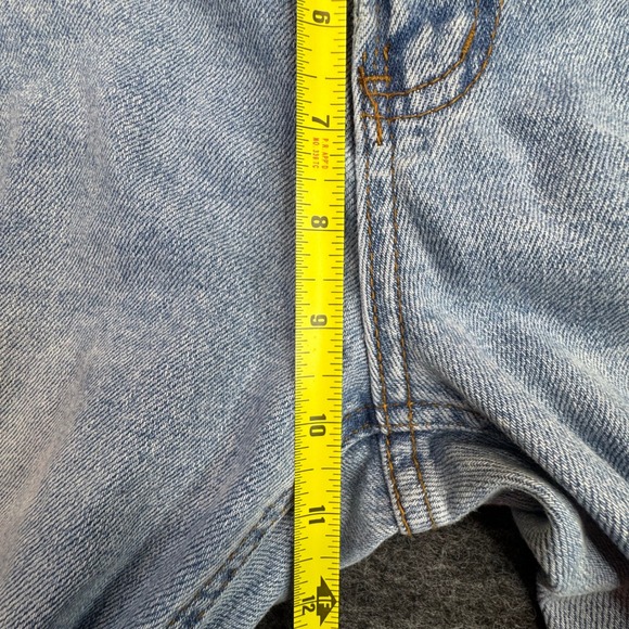 S.O.N.G. Slim Flare Jeans Women 5/27 Light Wash Rhinestone Slit Hem - Picture 9 of 15